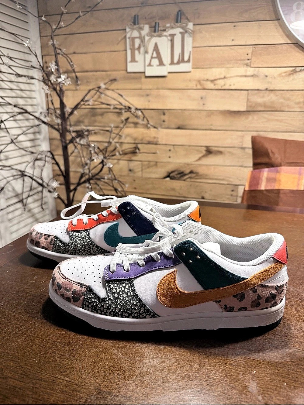 Nike Dunk Low SE Safari Mix Women’s Multicolor Leopard Patchwork DN3866-100 Like